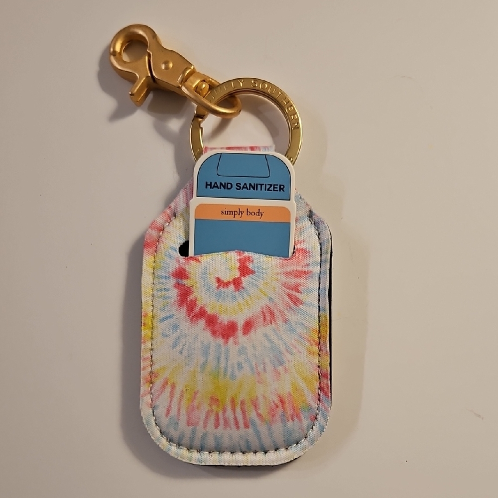 Colorful Simply Southern Tie-Dye Hand Sanitizer / Keychain